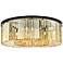 Sydney 10 Lt Matte Black Flush Mount Golden Teak