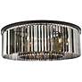 2_Sydney 10 Lt Matte Black Flush Mount Silver Shade (Grey)