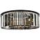 Sydney 10 Lt Matte Black Flush Mount Silver Shade (Grey)