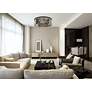 3_Sydney 10 Lt Matte Black Flush Mount Silver Shade (Grey) more views