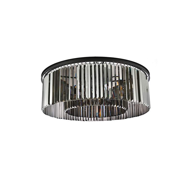Image 4 Sydney 10 Lt Matte Black Flush Mount Silver Shade (Grey) more views