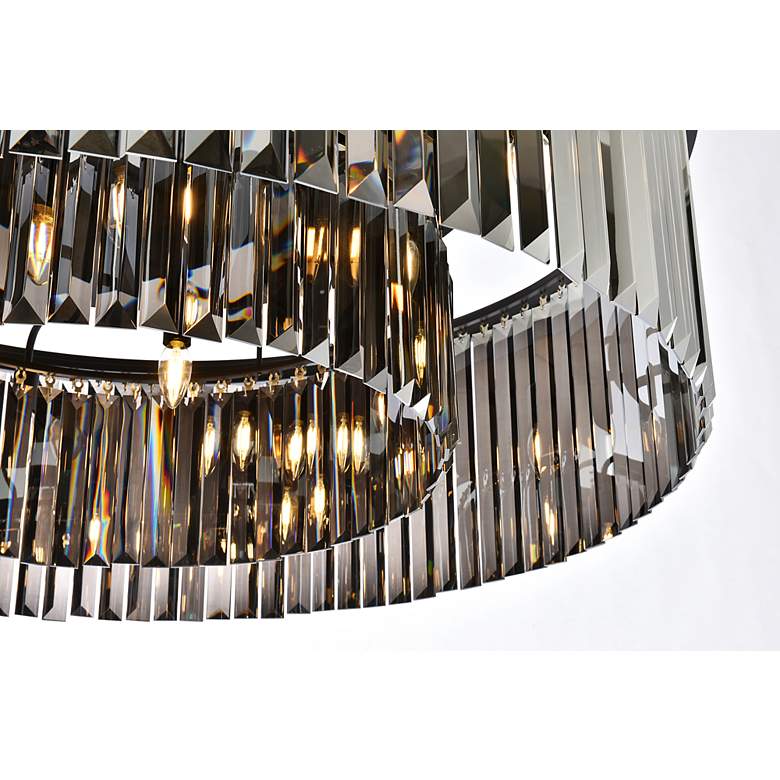Image 5 Sydney 10 Lt Matte Black Flush Mount Silver Shade (Grey) more views