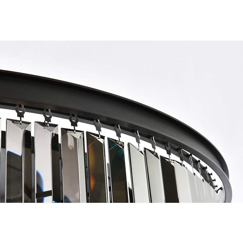 Image 6 Sydney 10 Lt Matte Black Flush Mount Silver Shade (Grey) more views