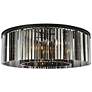 2_Sydney 10 Lt Matte Black Flush Mount Silver Shade (Grey)