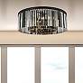 1_Sydney 10 Lt Matte Black Flush Mount Silver Shade (Grey)