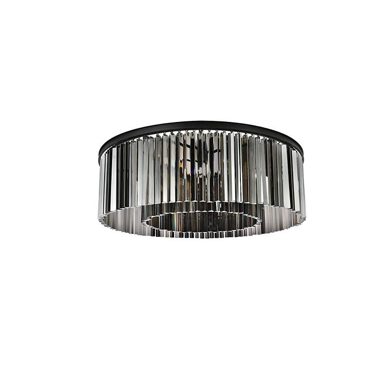 Image 5 Sydney 10 Lt Matte Black Flush Mount Silver Shade (Grey) more views