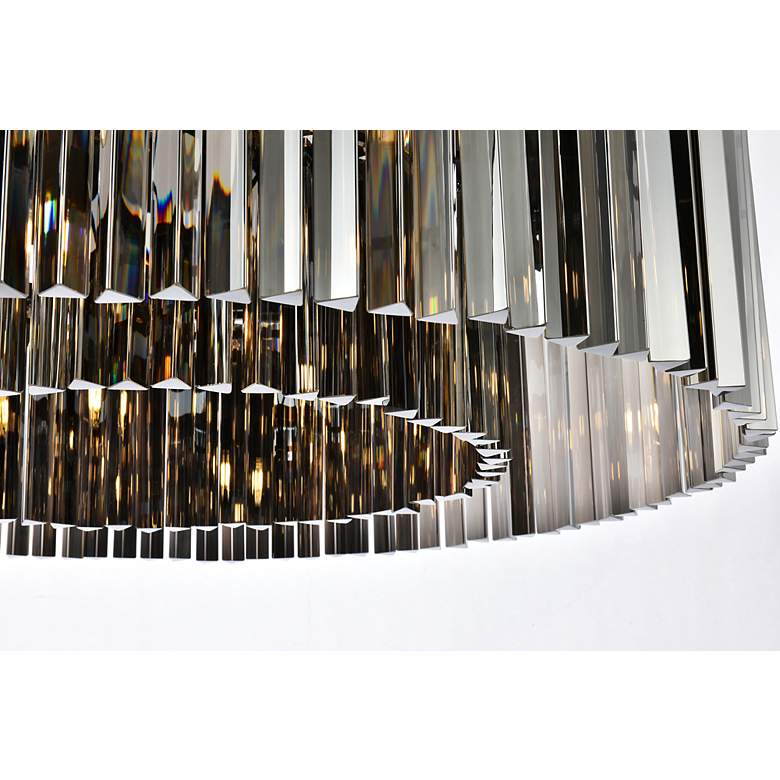 Image 6 Sydney 10 Lt Matte Black Flush Mount Silver Shade (Grey) more views