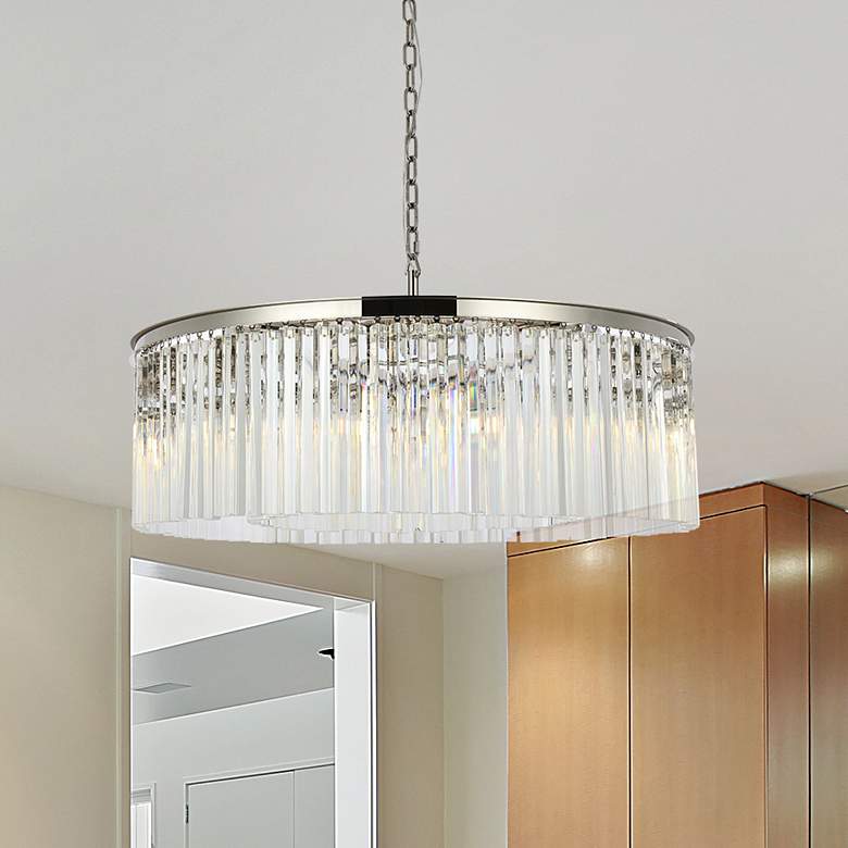 Image 1 Sydney 10 Lt Polished Nickel Chandelier Clear