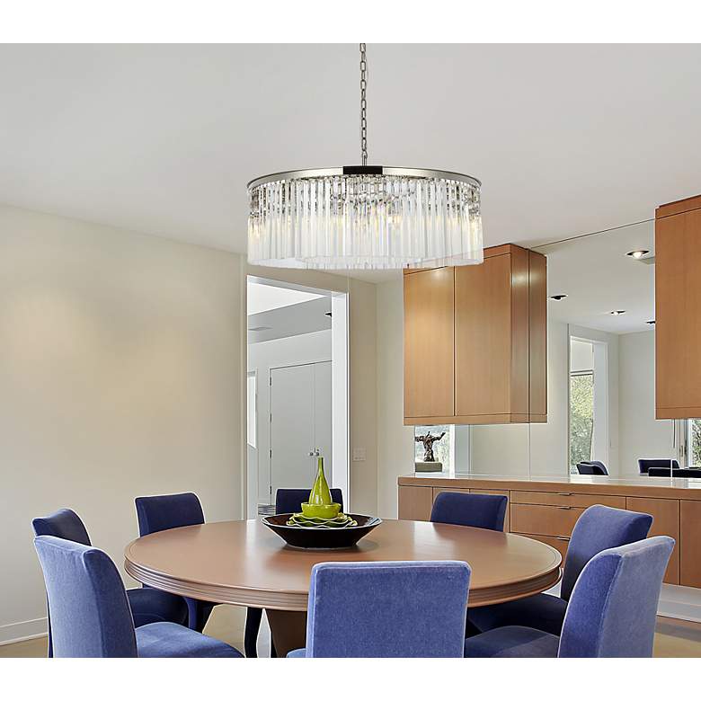 Image 3 Sydney 10 Lt Polished Nickel Chandelier Clear more views