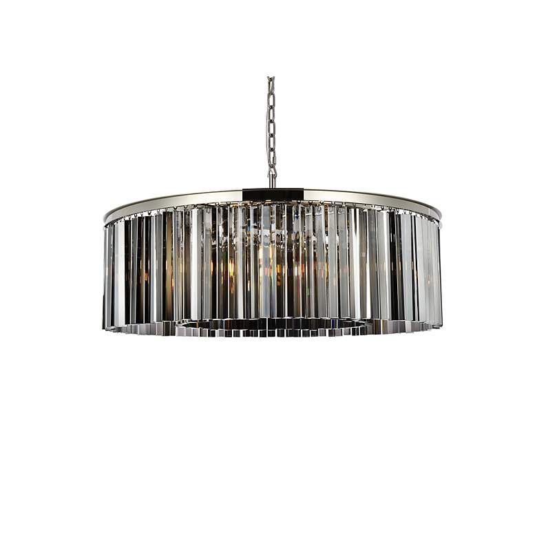 Image 4 Sydney 10 Lt Polished Nickel Chandelier Silver Shade (Grey) more views
