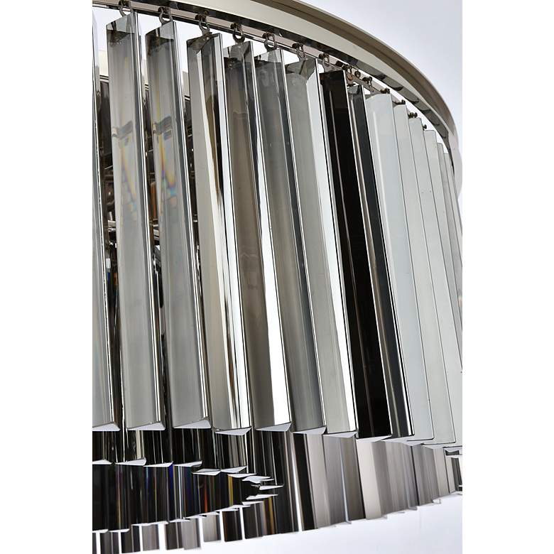 Image 6 Sydney 10 Lt Polished Nickel Chandelier Silver Shade (Grey) more views