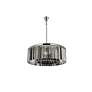 Sydney 10 Lt Polished Nickel Chandelier Silver Shade (Grey)