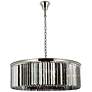 2_Sydney 10 Lt Polished Nickel Chandelier Silver Shade (Grey)