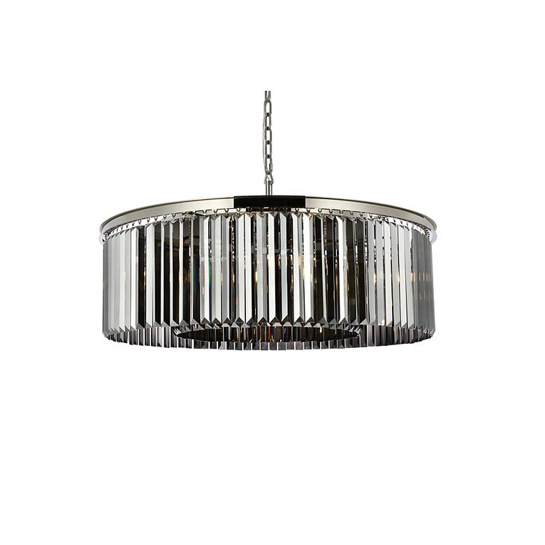 Image 4 Sydney 10 Lt Polished Nickel Chandelier Silver Shade (Grey) more views