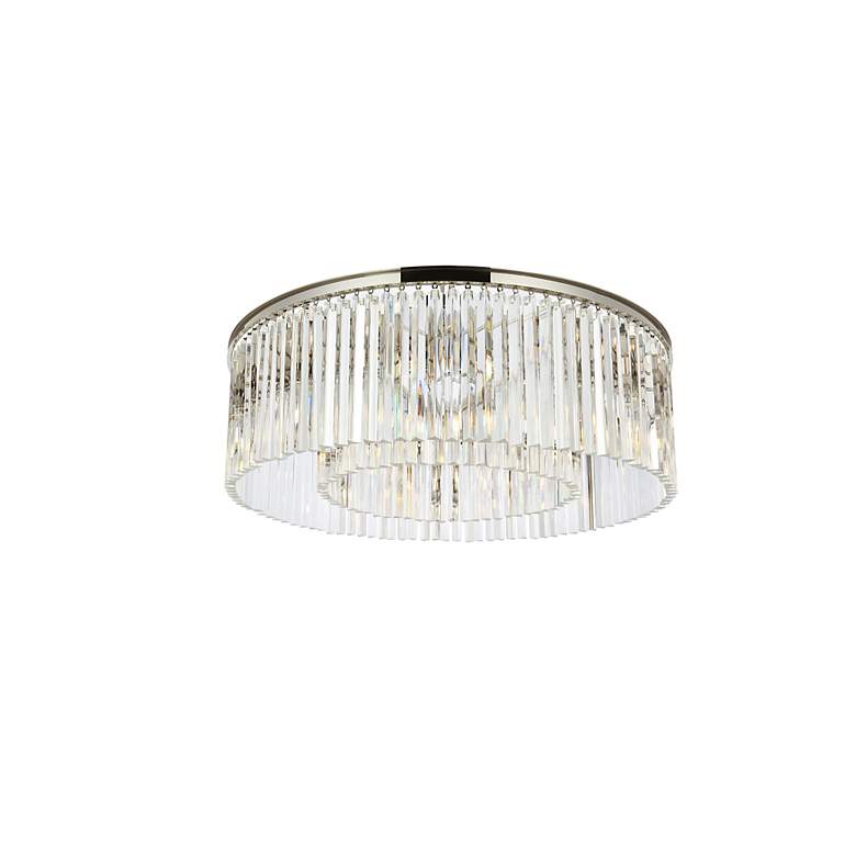 Image 4 Sydney 10 Lt Polished Nickel Flush Mount Clear more views