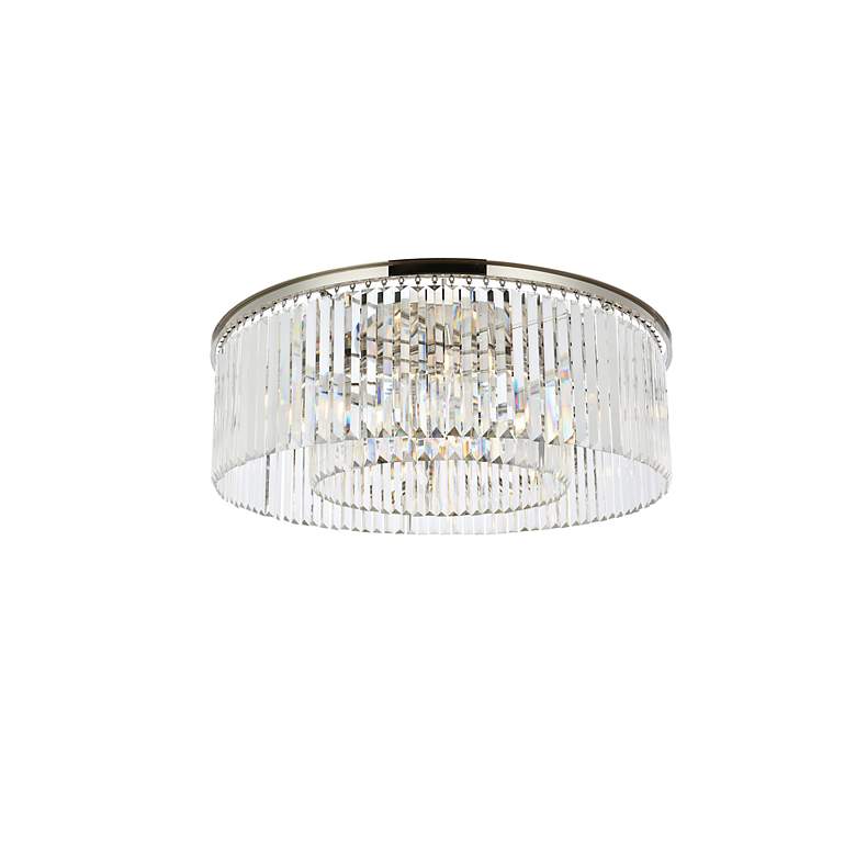 Image 4 Sydney 10 Lt Polished Nickel Flush Mount Clear more views