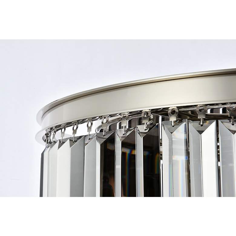 Image 6 Sydney 10 Lt Polished Nickel Flush Mount Silver Shade (Grey) more views