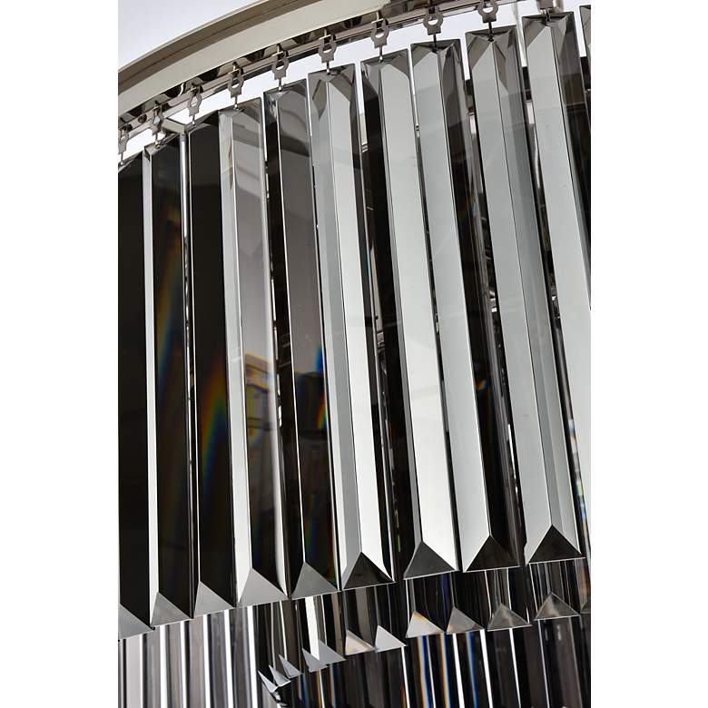 Image 7 Sydney 10 Lt Polished Nickel Flush Mount Silver Shade (Grey) more views