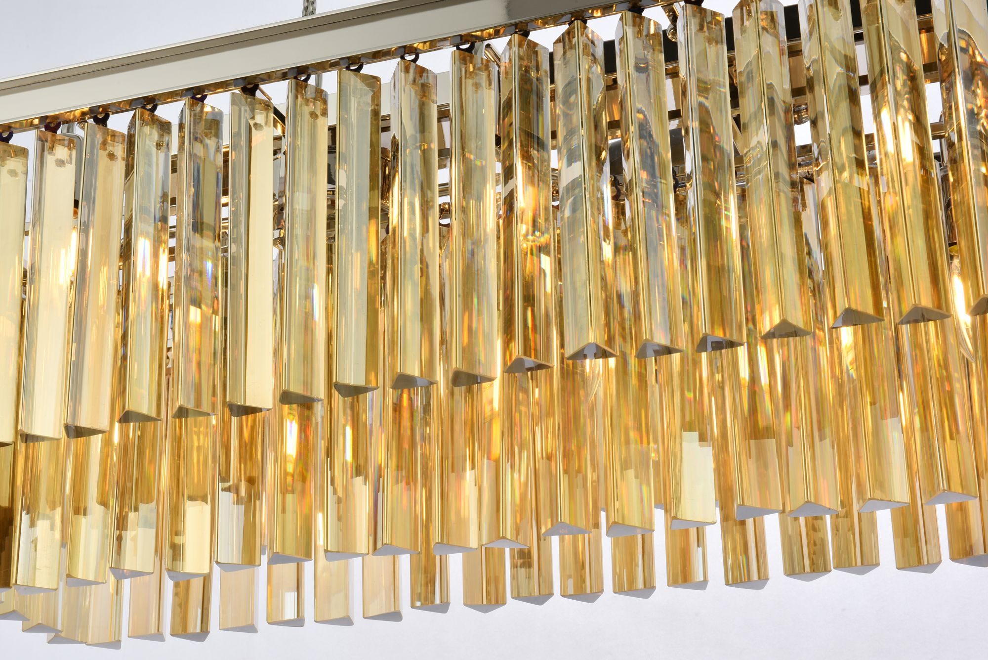 Image 5 Sydney 12 Lt 50" Polished Nickel Chandelier Golden Teak more views