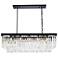 Sydney 12 Lt Matte Black Chandelier (Clear)