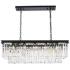 Sydney 12 Lt Matte Black Chandelier (Clear)