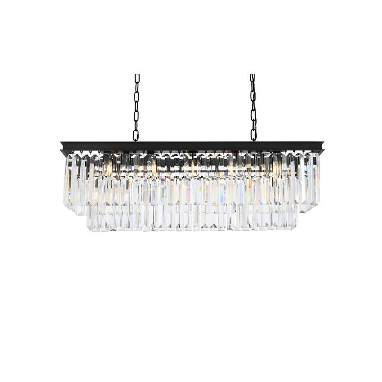 Image 4 Sydney 12 Lt Matte Black Chandelier (Clear) more views