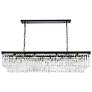 Sydney 12 Lt Matte Black Chandelier - Clear