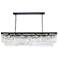 Sydney 12 Lt Matte Black Chandelier - Clear