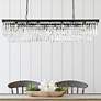 Sydney 12 Lt Matte Black Chandelier - Clear