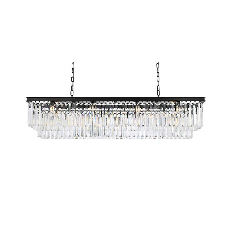 Image 3 Sydney 12 Lt Matte Black Chandelier - Clear more views