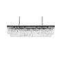 Sydney 12 Lt Matte Black Chandelier - Clear