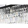 Sydney 12 Lt Matte Black Chandelier - Clear