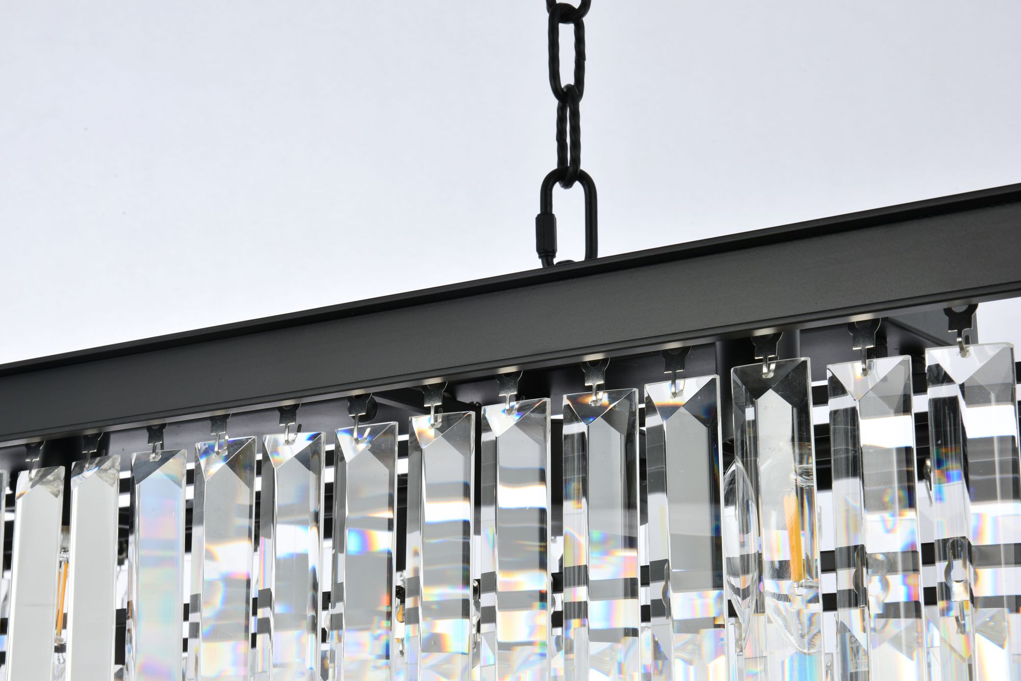 Image 6 Sydney 12 Lt Matte Black Chandelier - Clear more views