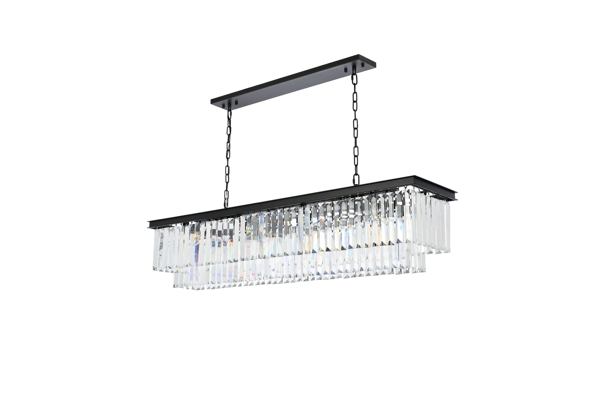 Image 7 Sydney 12 Lt Matte Black Chandelier - Clear more views