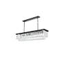 Sydney 12 Lt Matte Black Chandelier - Clear