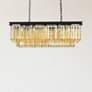 1_Sydney 12 Lt Matte Black Chandelier Golden Teak