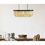 3_Sydney 12 Lt Matte Black Chandelier Golden Teak more views