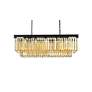 4_Sydney 12 Lt Matte Black Chandelier Golden Teak more views