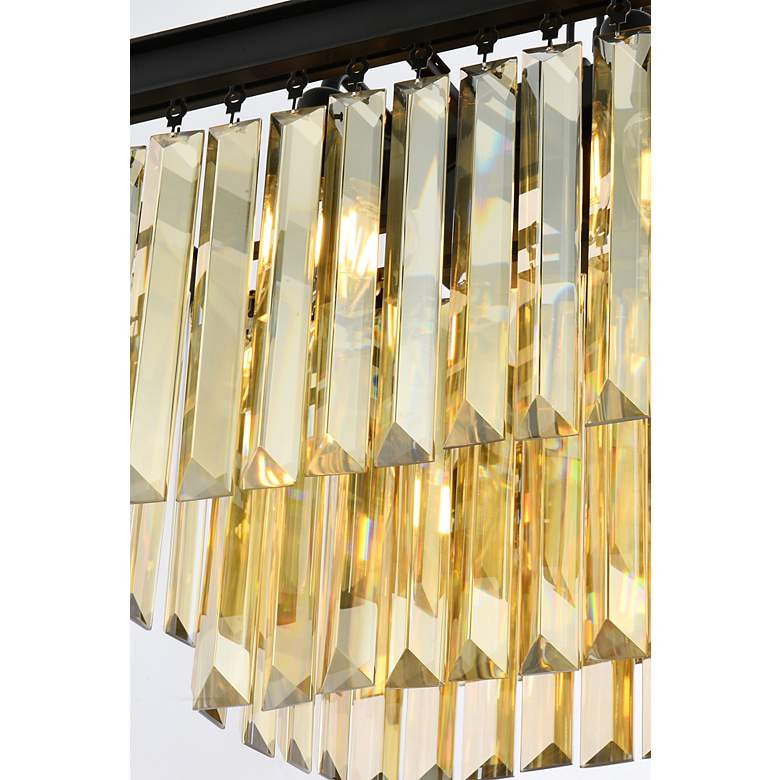 Image 5 Sydney 12 Lt Matte Black Chandelier Golden Teak more views