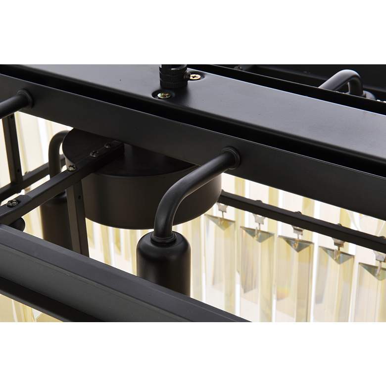 Image 6 Sydney 12 Lt Matte Black Chandelier Golden Teak more views