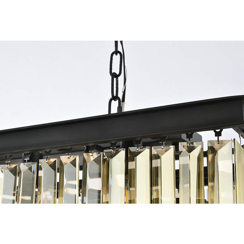Image 7 Sydney 12 Lt Matte Black Chandelier Golden Teak more views