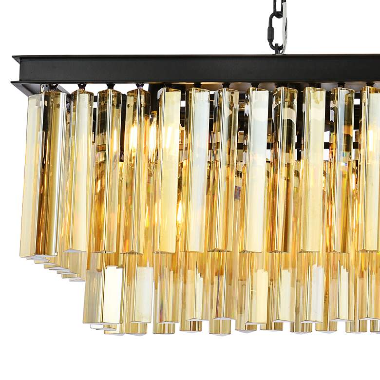 Image 4 Sydney 12 Lt Matte Black Chandelier (Golden Teak) more views