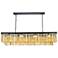 Sydney 12 Lt Matte Black Chandelier - Golden Teak