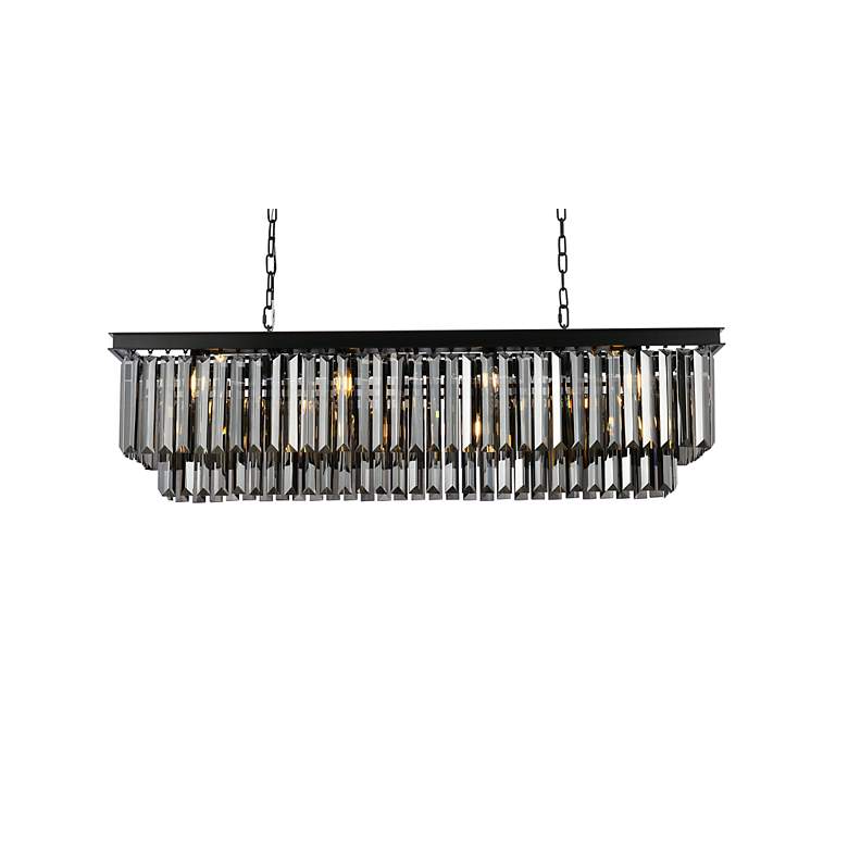 Image 3 Sydney 12 Lt Matte Black Chandelier Silver Shade (Grey) more views