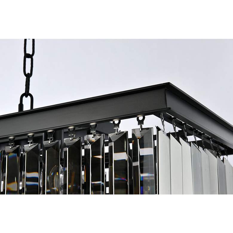 Image 5 Sydney 12 Lt Matte Black Chandelier Silver Shade (Grey) more views