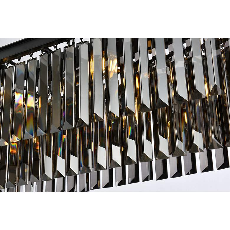 Image 7 Sydney 12 Lt Matte Black Chandelier Silver Shade (Grey) more views