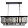 Sydney 12 Lt Matte Black Chandelier Silver Shade