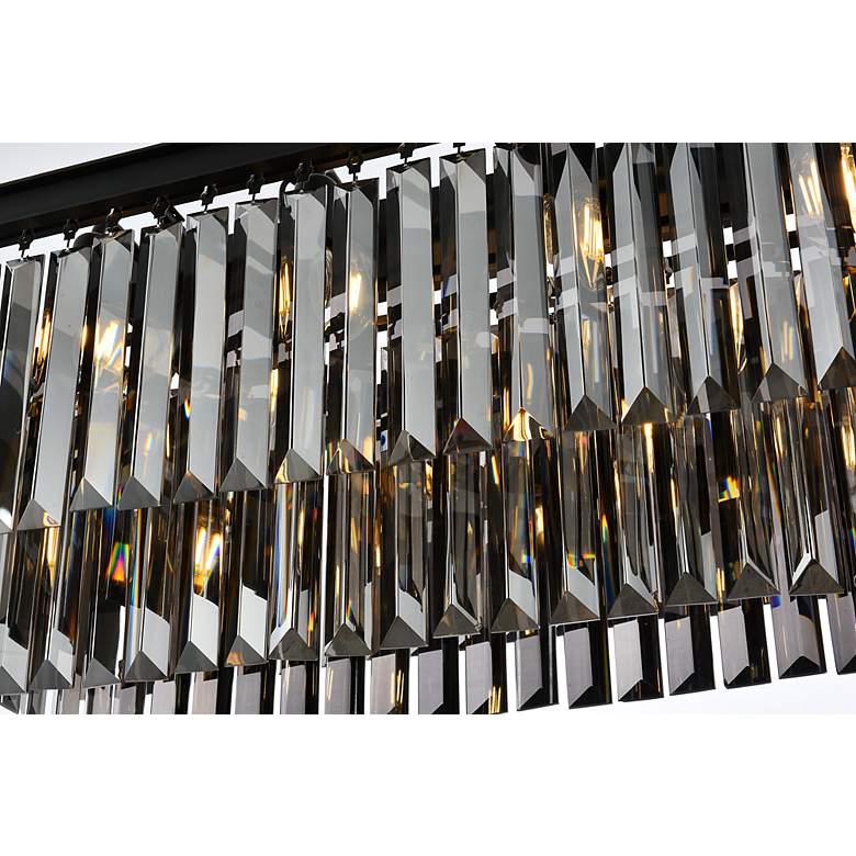 Image 5 Sydney 12 Lt Matte Black Chandelier Silver Shade more views