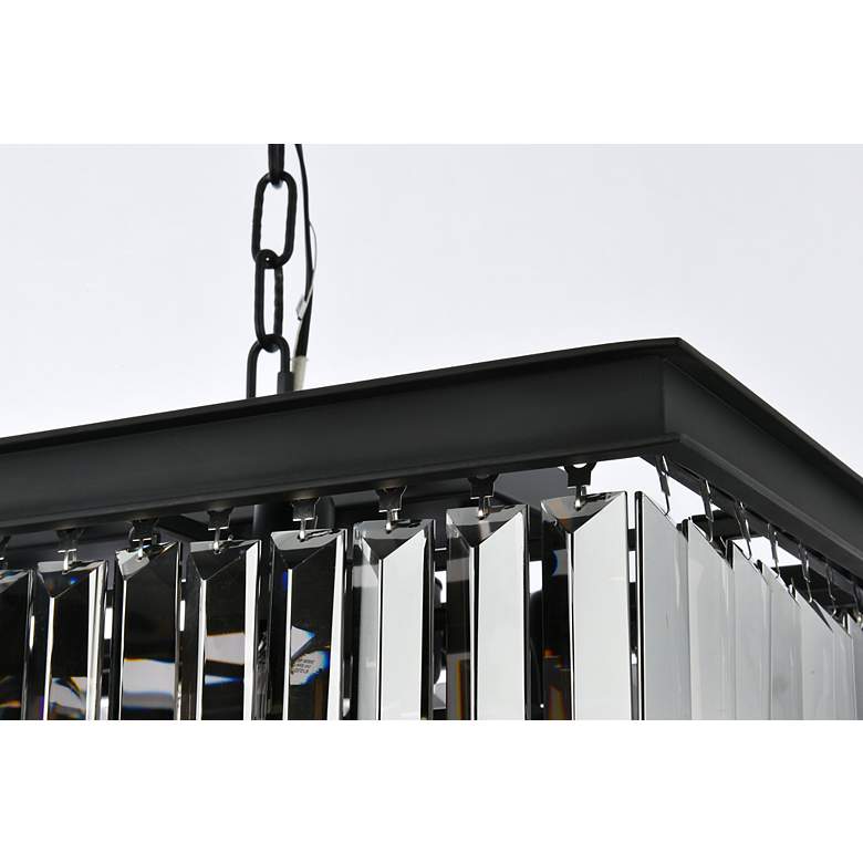 Image 7 Sydney 12 Lt Matte Black Chandelier Silver Shade more views