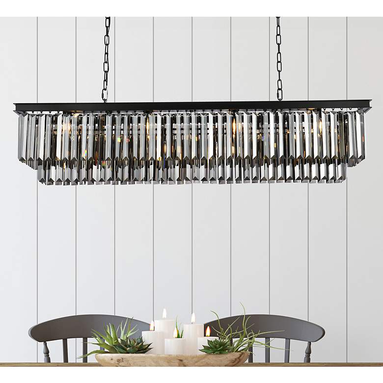 Image 1 Sydney 12 Lt Matte Black Chandelier - Silver Shade
